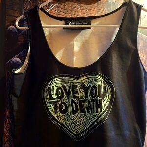Black Widow Yoga Love You to Death Crop Top
